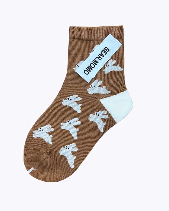 جوراب فانتزی دخترانه طرح خرگوش BEAR MOMO